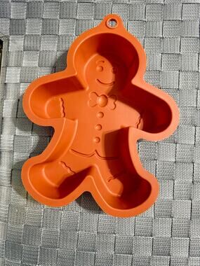 Gingerbread Man Silicone Mold 10” Large Christmas Baking Candy Candle Soap Mold